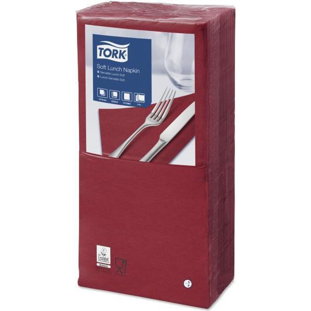 Thumbnail - Tork, Servietten, 477411 Papierserviette Bordeaux 150 Stück(e) (150 x, 33 x 33 cm)