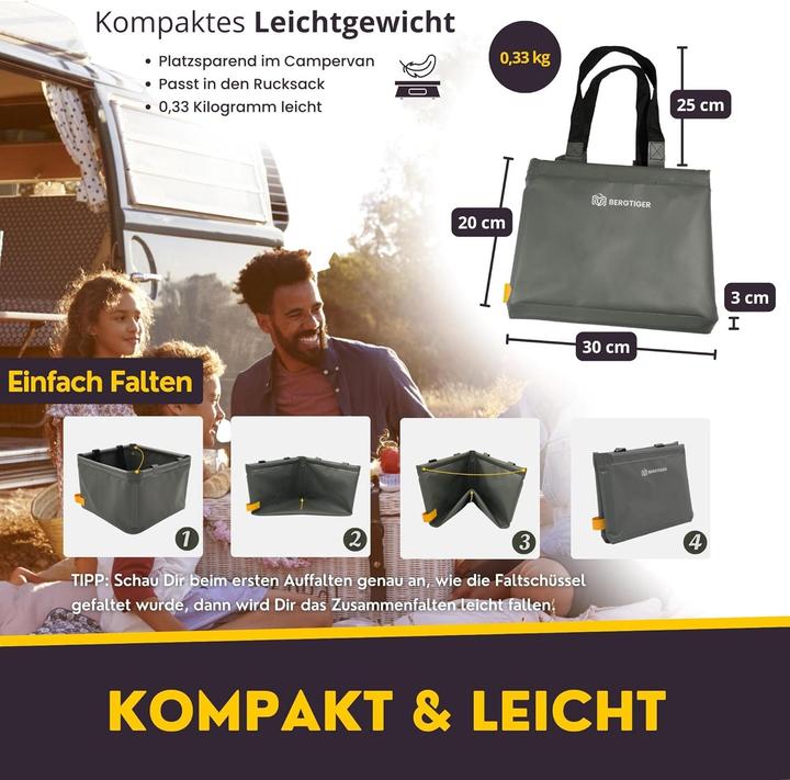 Actual product image Bertiger Faltbare Camping-Spülschüssel