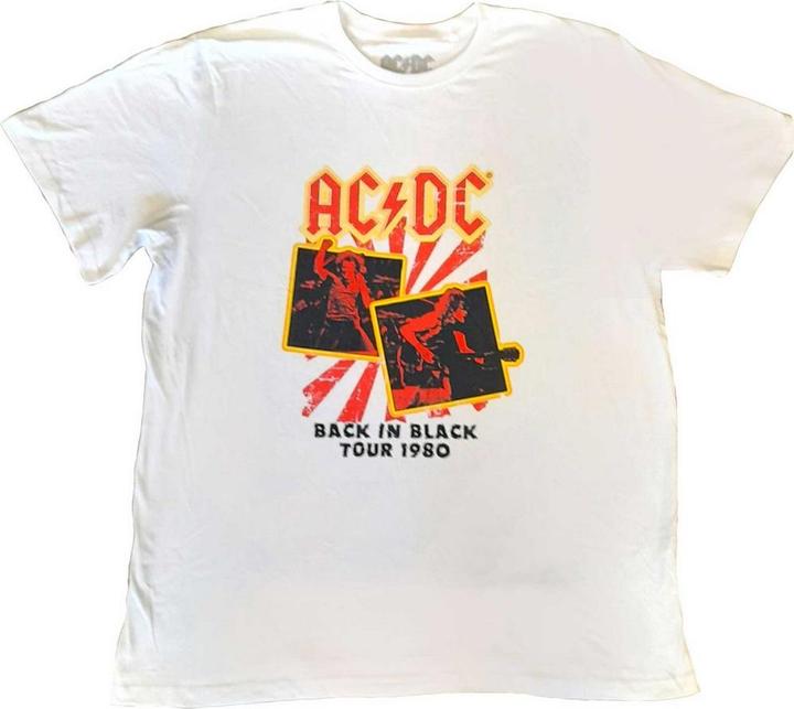 Actual product image AC/DC Unisex Adult Back in Black Tour 1980 Plus T-Shirt (3XL)