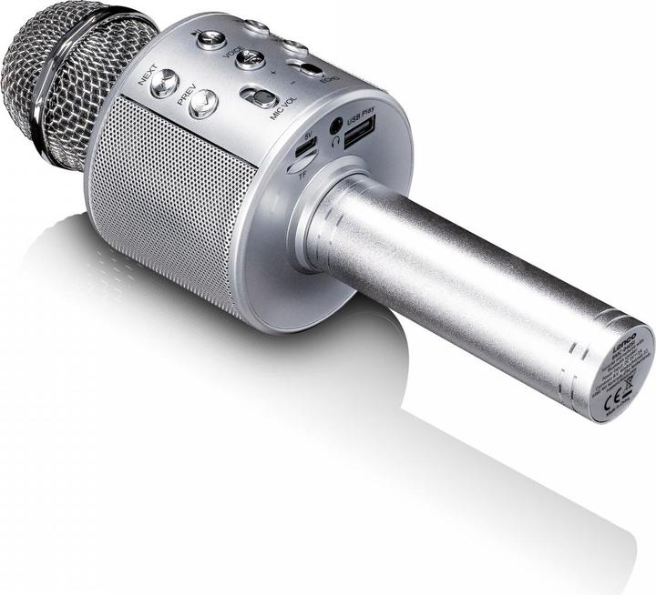 Image du produit Lenco Karaoke-Mikrofon mit Bluetooth-Lautsprecher, USB- und Micro SD-Player