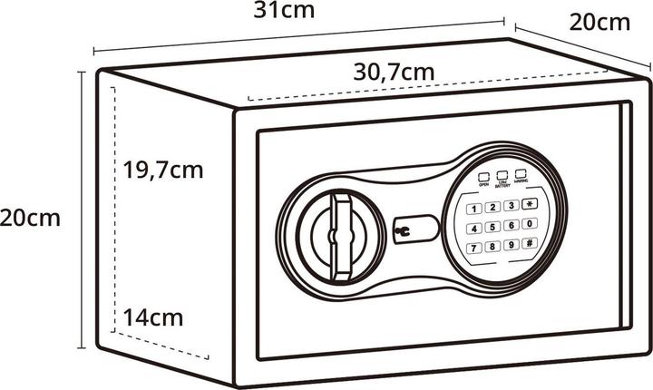 Actual product image Hjh Office Safe Compact Iii (9 l)