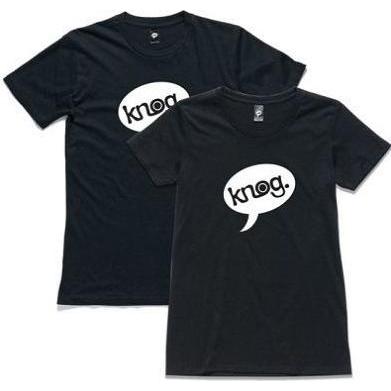 knog., Herren, Velotrikot, T-Shirt Logo Men, neon black, S SALE (S), Schwarz, S