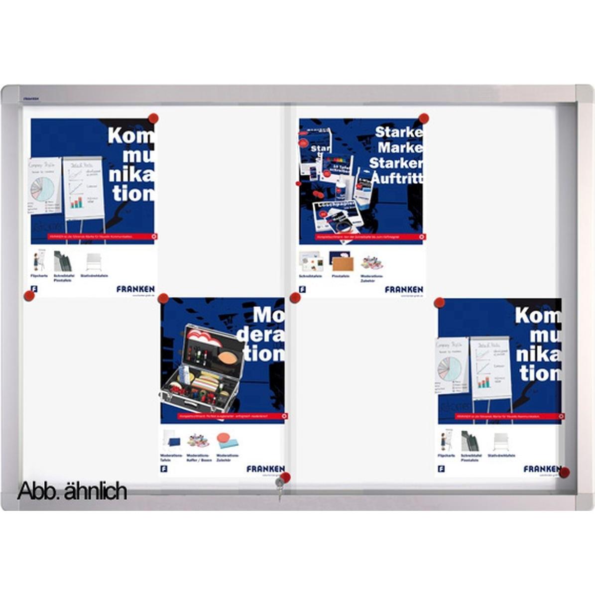 Thumbnail - Franken, Informationsschild, Schiebeglasvitrine Schreibtafel SK6109 99x73x4.6cm ws
