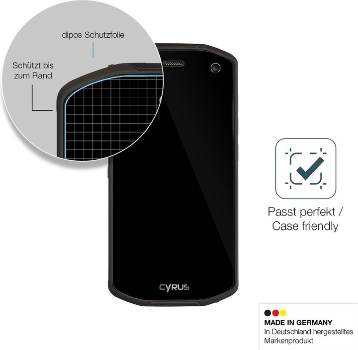 Actual product image Dipos Anti-Shock Screen Protector Clear (1 Piece, Cyrus CS 28 Hipster)