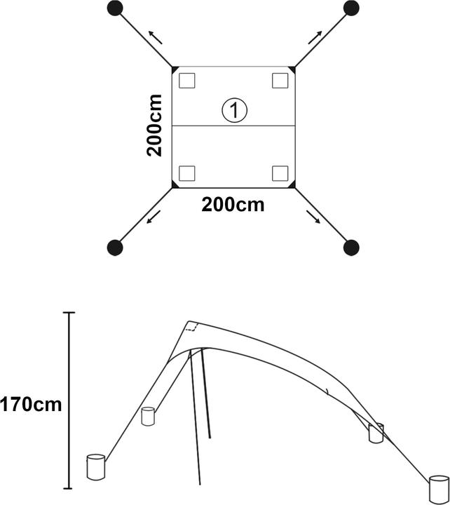 Actual product image Pro-Tec Bernheze (beach tent)
