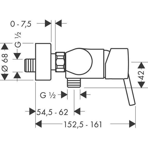 Thumbnail - hansgrohe, Badarmatur, Einhebel-Brausemischer Talis S 32620000 chrom