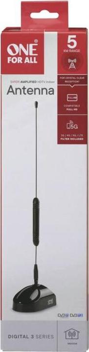 Immagine prodotto One for All Antenna ad asta DVB-T2 5G (Antenna a stilo, DVB-T / -T2)