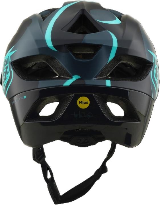 Actual product image Troy Lee Designs Flowline SE MIPS Helmet, Badge, carbon/real teal, XL/XXL | 60-63cm (60 - 63 cm)