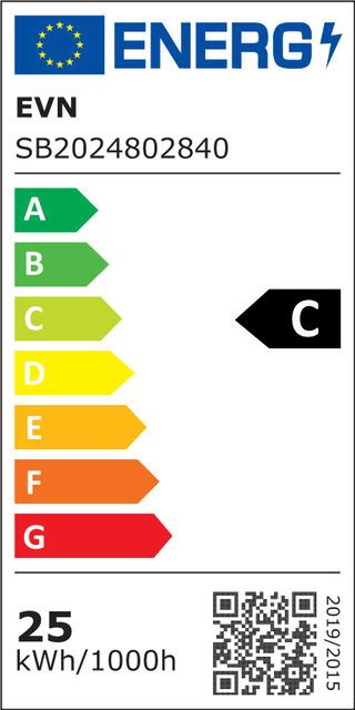 Energie-Label EVN-Lichttechnik Lichttechnik LED-Strip SB2024802840 (Weiss, 500 cm, Indoor)