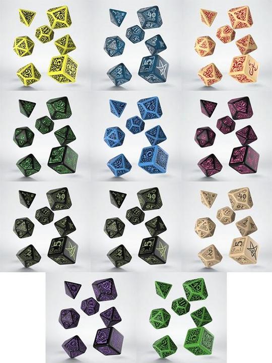 Immagine prodotto Q Workshop SCTR21 - Set di dadi neri e verdi Call of Cthulhu 7a Edizione (7)