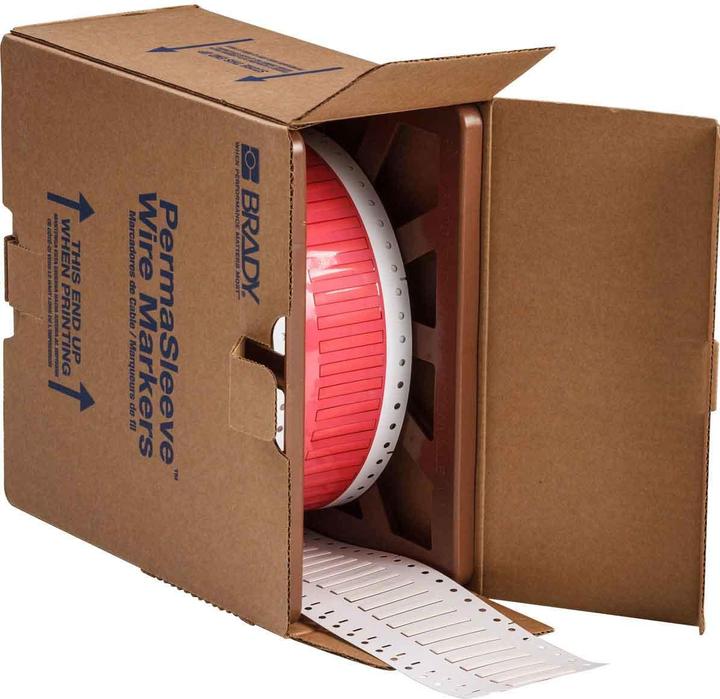 Actual product image Brady HX-125-150-WT, B-7642, Heatex heat shrink tubing 2:1, white, 38 x 6.2mm, for cable diameter v (3.81 cm)