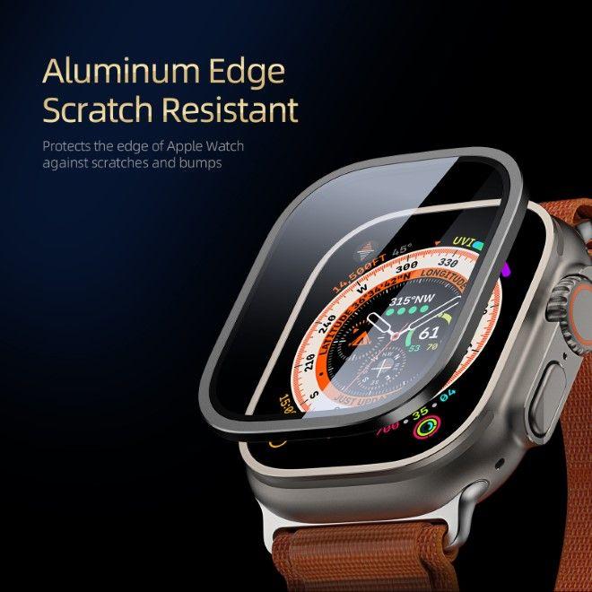 Image du produit Dux Ducis Flas Verre Trempé Avec Cadre En Aluminium Pour Apple Watch Ultra 49mm - Noir