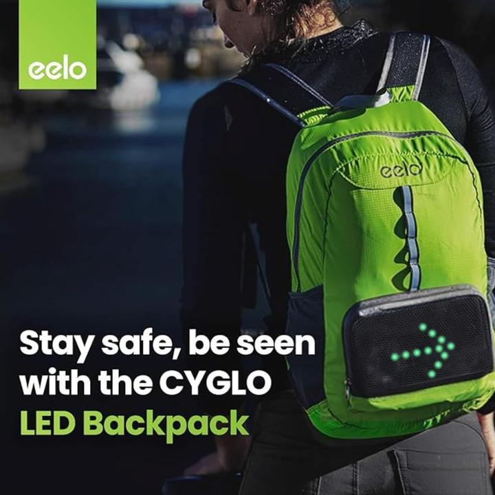 Actual product image Eelo Cyglo Blue LED Signal Backpack