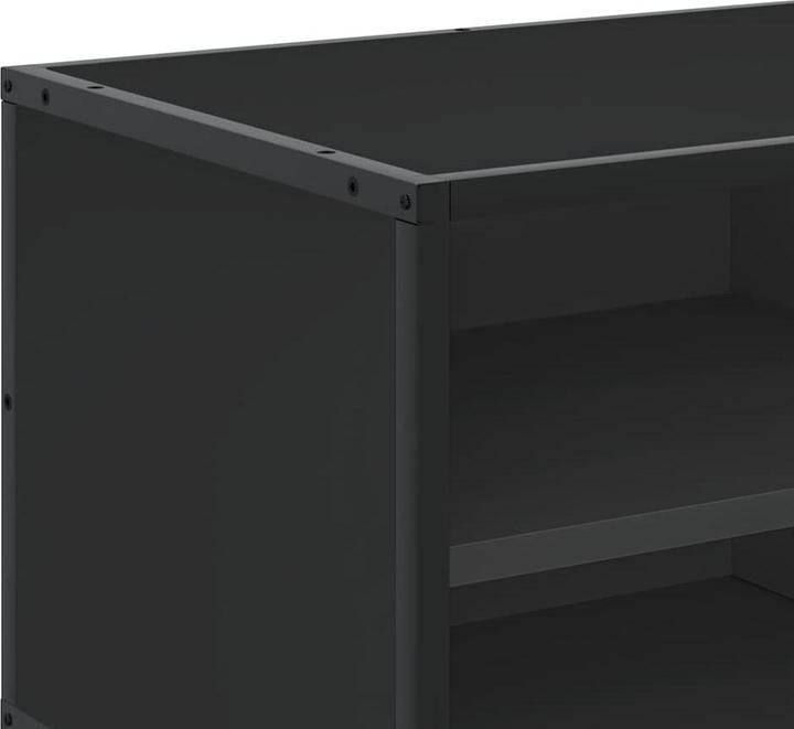 Actual product image vidaXL TV cabinet Lowboard TV cabinet TV table Wood-based material Metal (80 x 34.5 x 40 cm)