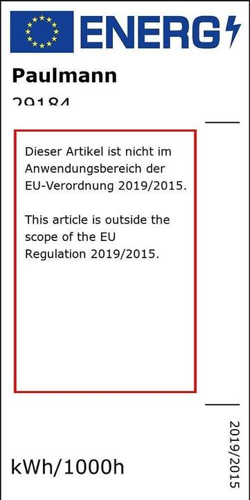 Energie-Label Paulmann Floating Shine AGL (E27, 90 lm, 1 x)