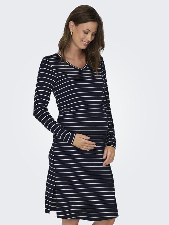 Produktbild Only Maternity Mama V-Ausschnitt Kleid mit langen Ärmeln (M)