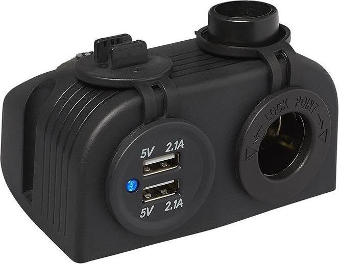 Image du produit ProPlus Kit de montage : prise DIN + double prise USB