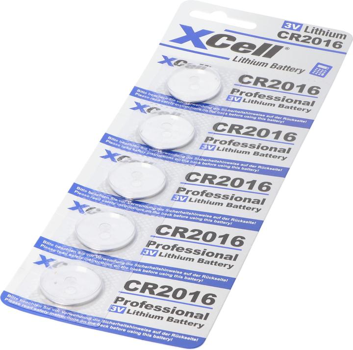 Produktbild XCell Batterie 5er-Sparset CR2016 (5 Stk., 90 mAh)