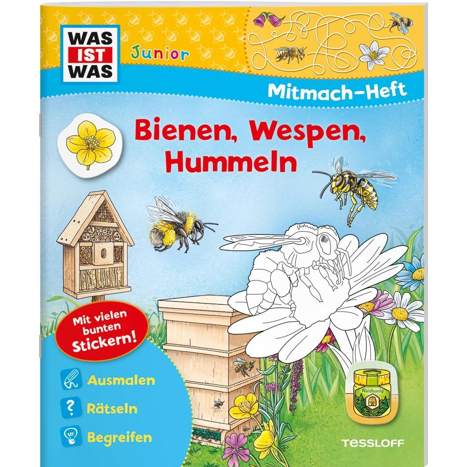 WAS IST WAS Junior Mitmach-Heft Bienen, Wespen, Hummeln, Kinderbücher von Stefan Lohr