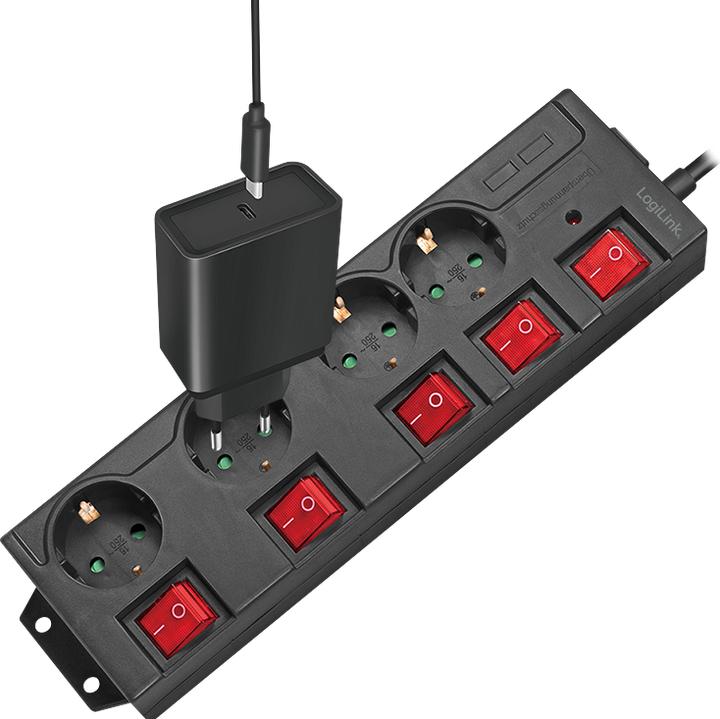 Produktbild LogiLink Steckdosenleiste (4 x, CEE 7/3, 1.50 m)