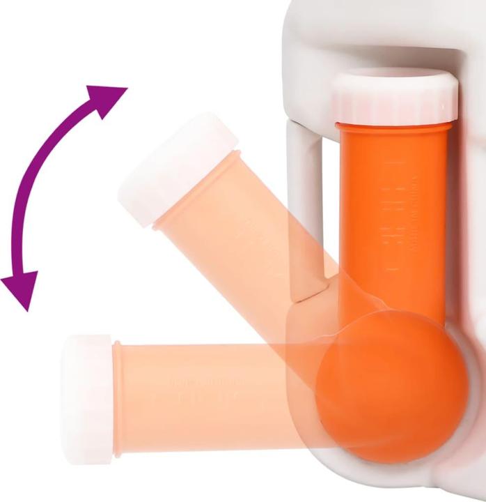 Immagine prodotto VidaXL Toilette da campeggio da incasso Bianca 24+17 L HDPE e PP