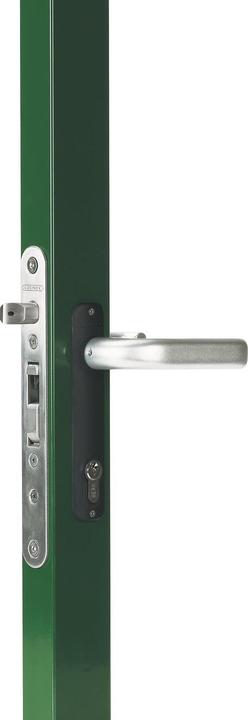 Produktbild Locinox Rohrrahmenschloss H-Metall mit Hakenriegel, DM 35, PZ 92, Stulp rund, Edelstahl