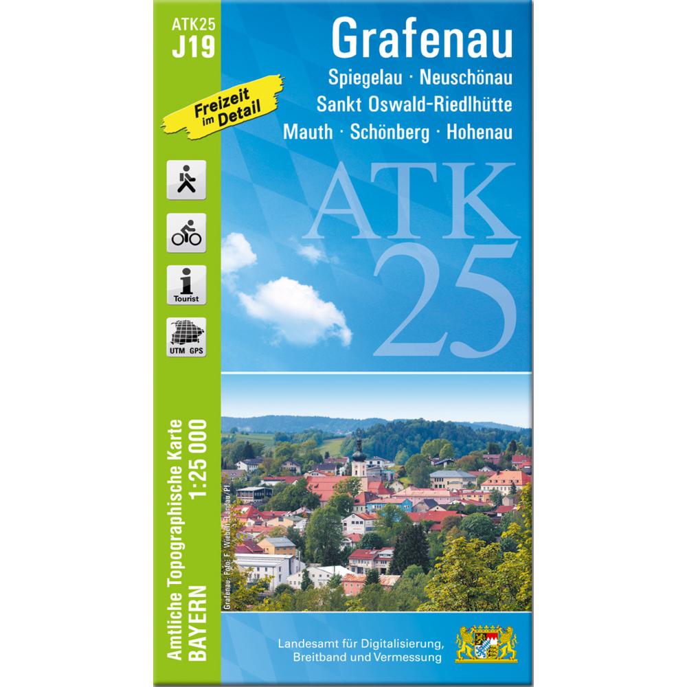 ATK25-J19 Grafenau (Amtliche Topographi, Landkarte