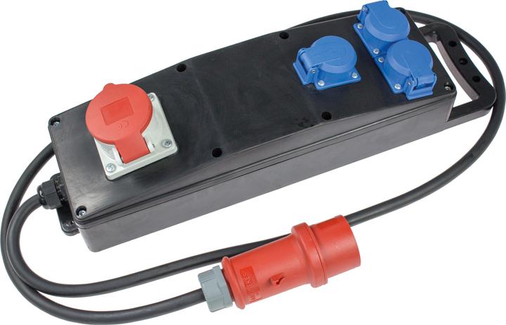 As - Schwabe Massieve rubberen contactdoosstrip (4 x, CEE 7/3, CEE, 2 m)