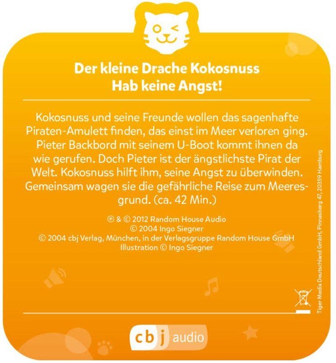 Produktbild Tigermedia Tigercard Der kleine Drache Kokosnuss Hab keine Angst (Deutsch)