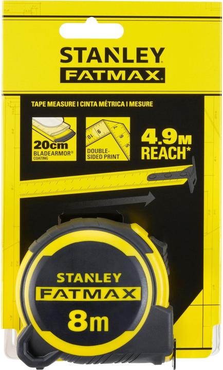 Immagine prodotto Stanley Nastro di misura Blade Armor 8 m (8 m)