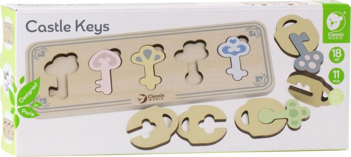 Immagine prodotto Classic World Puzzle sensoriale Montessori in legno Chiavi e serrature da abbinare