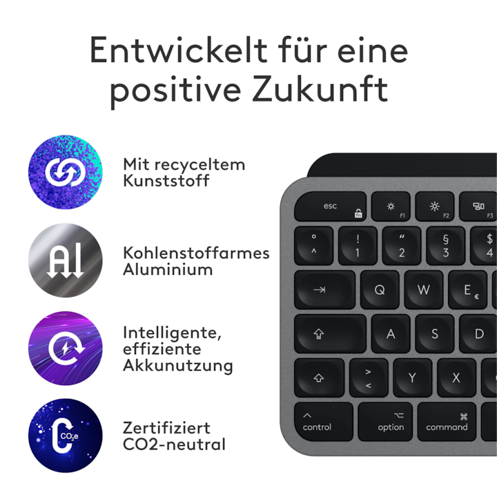 Produktbild Logitech MX Keys S for Mac (DE, Kabellos)