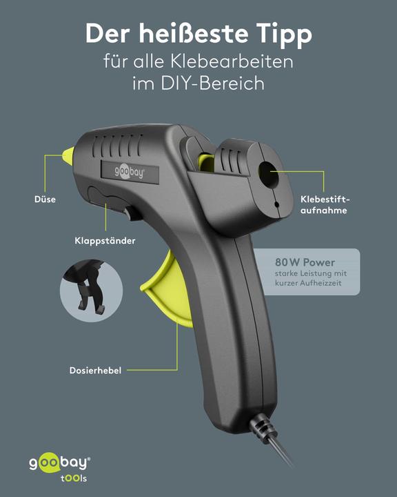 Actual product image Goobay Heissklebepistole Premium 80 W, inkl. 2 Klebesticks