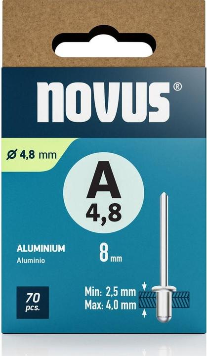 Novus Blindniete A5 x L: 8 mm Alu