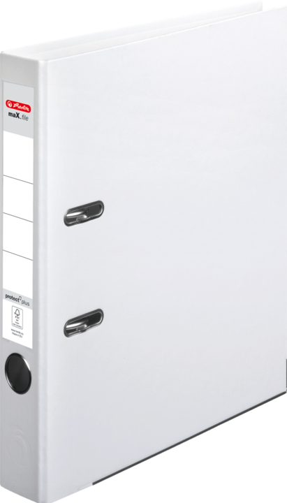 Actual product image Herlitz Folder maX.file protect plus, spine width: 50 mm, white DIN A4, full PP plastic cover, edge (A4, 50 mm, 1 x)