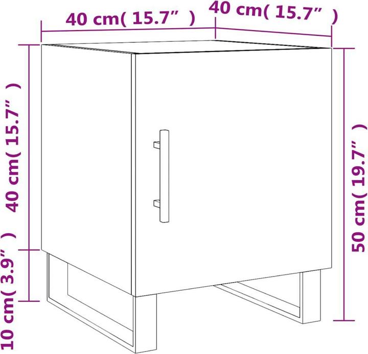 Immagine prodotto vidaXL Nachttisch (40 x 40 x 50 cm)