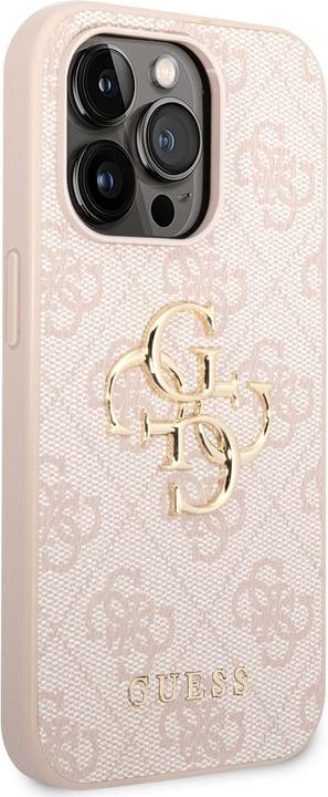 Image du produit Guess GUHCP14X4GMGPI iPhone 14 Pro Max 6,7" różowy/pink hardcase 4G Big Metal Logo (Apple iPhone 14 Pro Max)