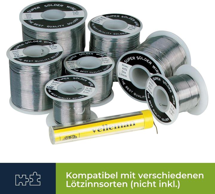 Productafbeelding Velleman Soldeerstation met led en keramisch verwarmingselement - 48 W - 150-420 °C