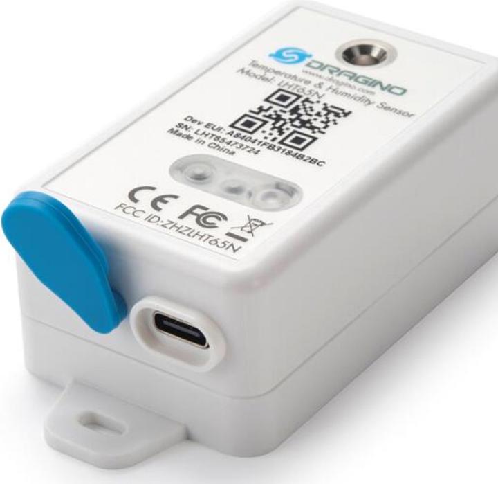 Image du produit Dragino LHT65N E5 Capteur de température et d'humidité LoRaWAN avec capteur de lumière
