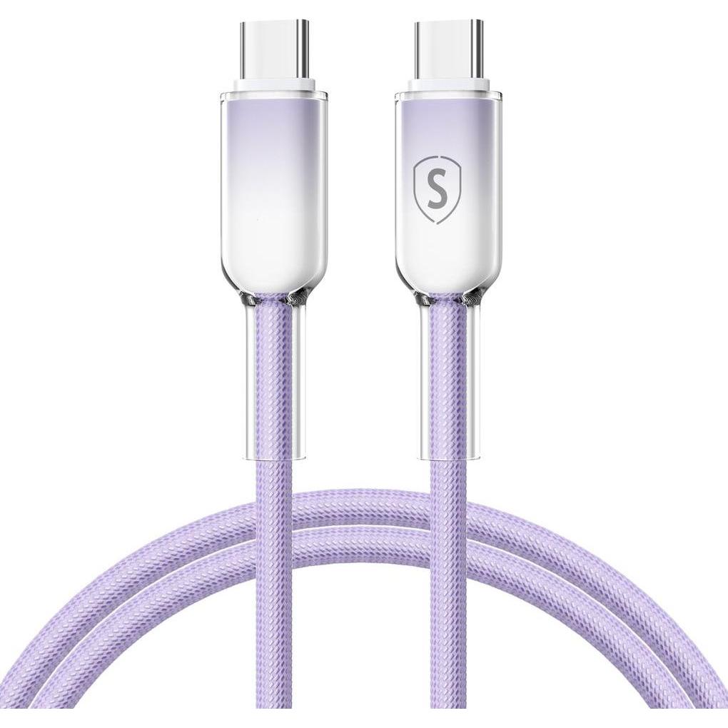 SIGN Dynamic Series USB-C to USB-C Cable 60W, 1m - Purple (1 m, 60 W), Cavo USB