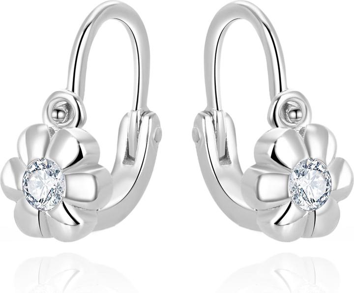 Produktbild Beneto Flattering girls' earrings with clear zirconia AGUC3335-1