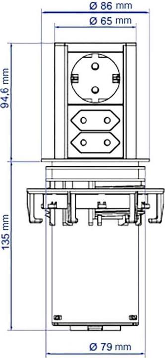 Produktbild Bachmann Elevator (2x, CEE 7/4, 2 m)
