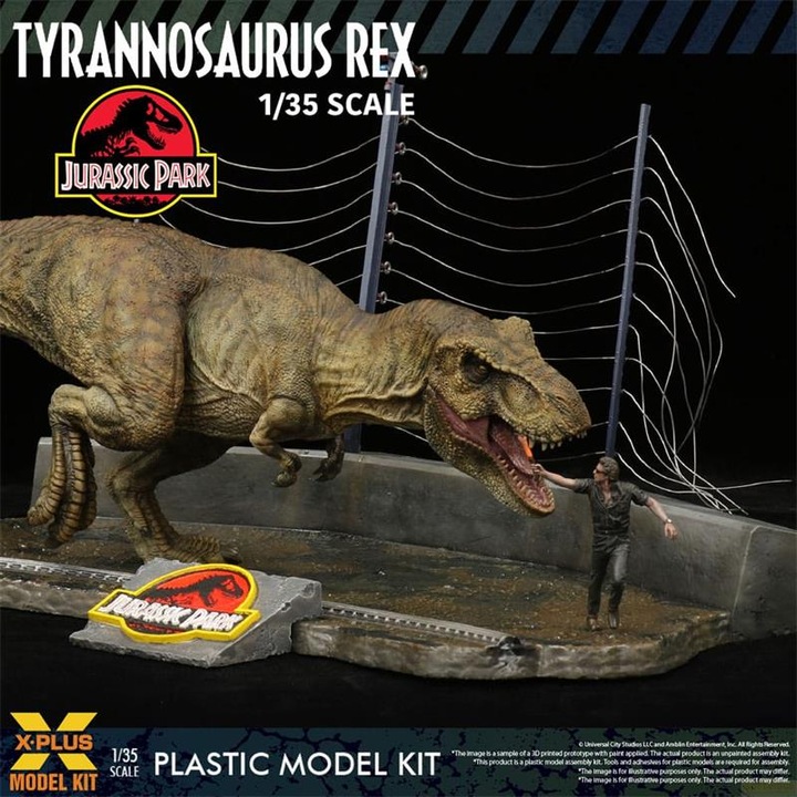 Immagine prodotto X-Plus Jurassic Park, kit di modellismo in plastica 1/35 Tyrannosaurus Rex 42 cm