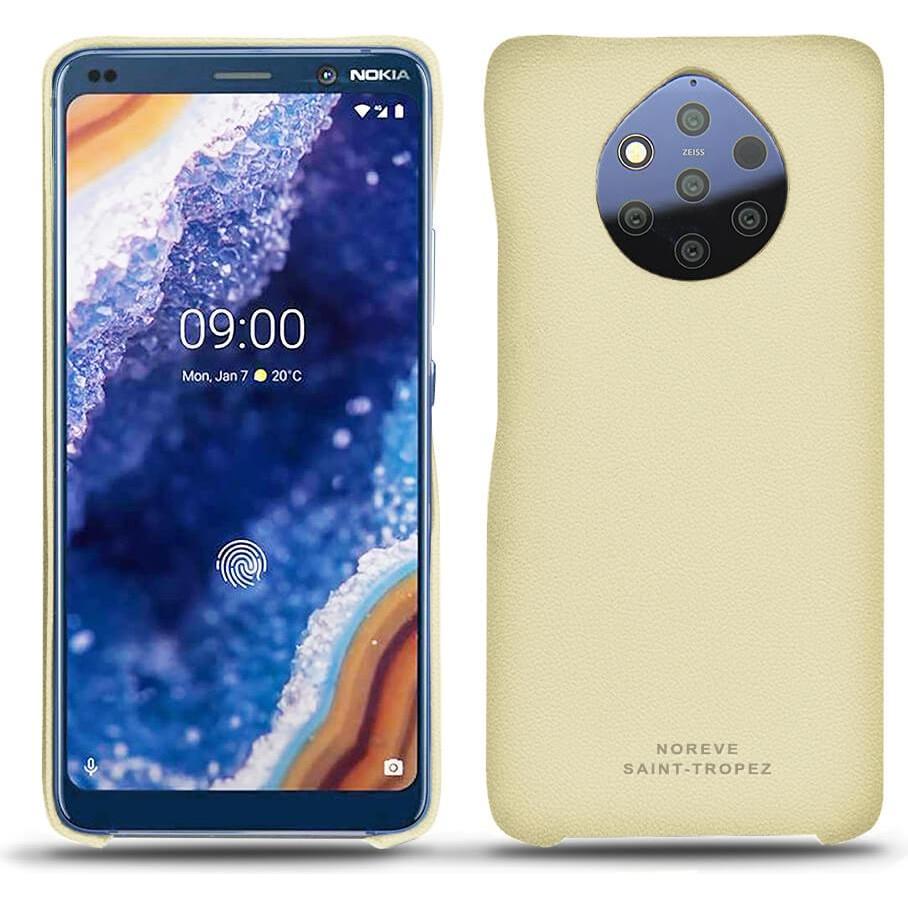 Noreve Lederschutzhülle (Nokia 9 PureView), Smartphone Hülle, Beige
