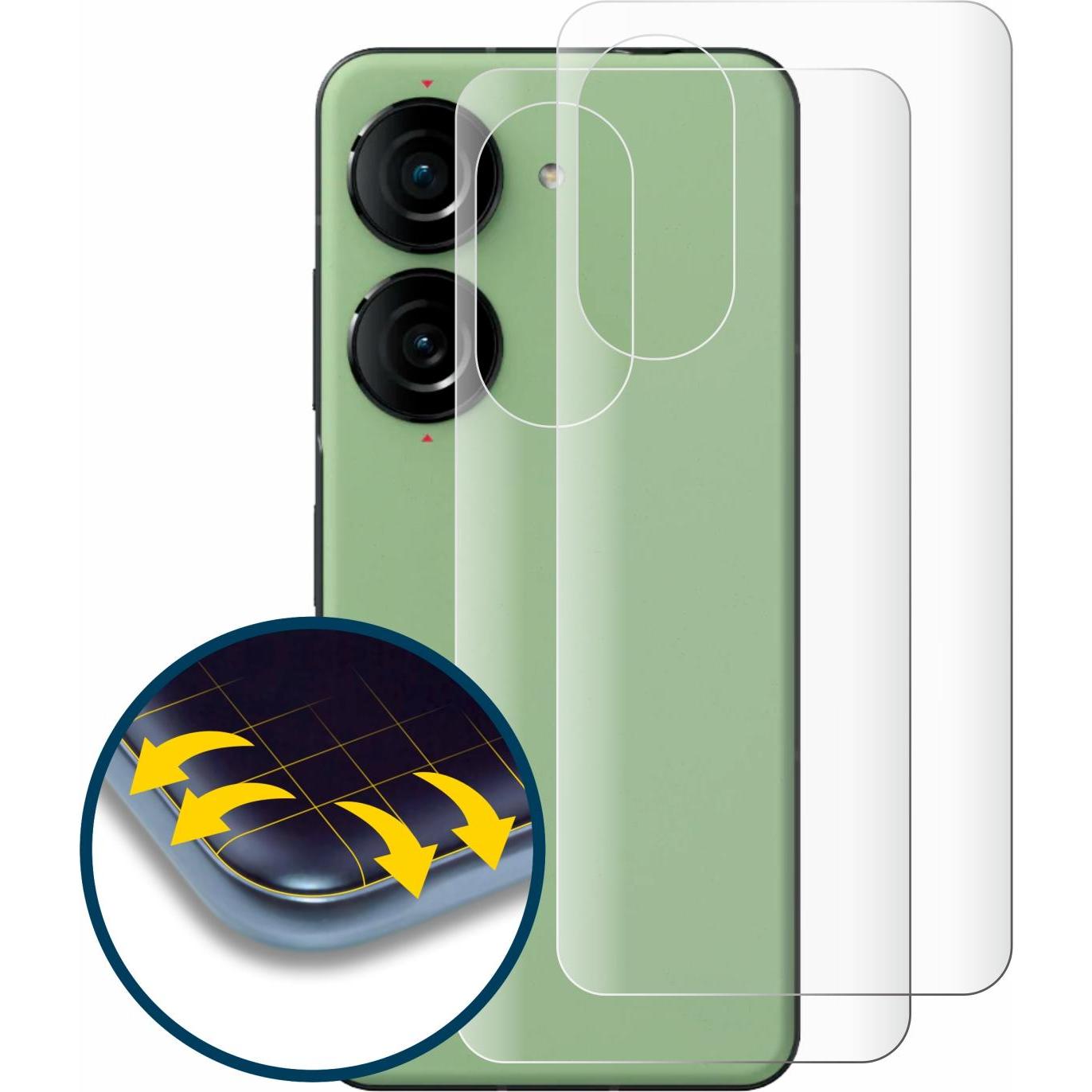 Thumbnail - BROTECT 2x Flex Full-Cover Displayschutzfolie für Asus ZenFone 10 (Rückseite) (2 Stück, Asus Zenfone 10), Smartphone Sch...
