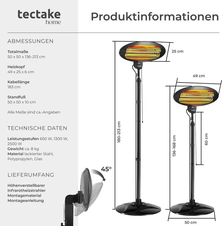 Actual product image tectake Solaris Monolith (2000 W)