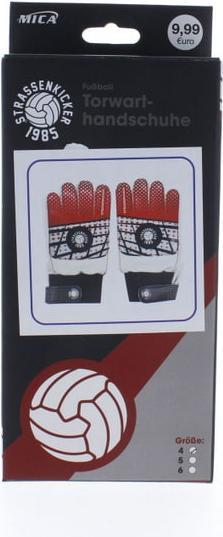 Besttoy Strassenkicker - Torwarthandschuhe - Gr. 4 - rot/schwarz