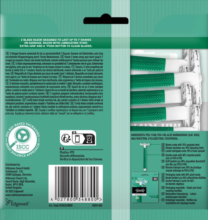 Produktbild Wilkinson Einwegrasierer Extra Essential 2 Sensitive 5 Stück