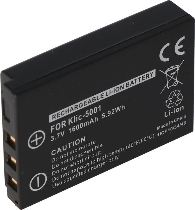 Actual product image Kodak Akku KLIC-5001, DX6490, DX7740 (Camera battery)