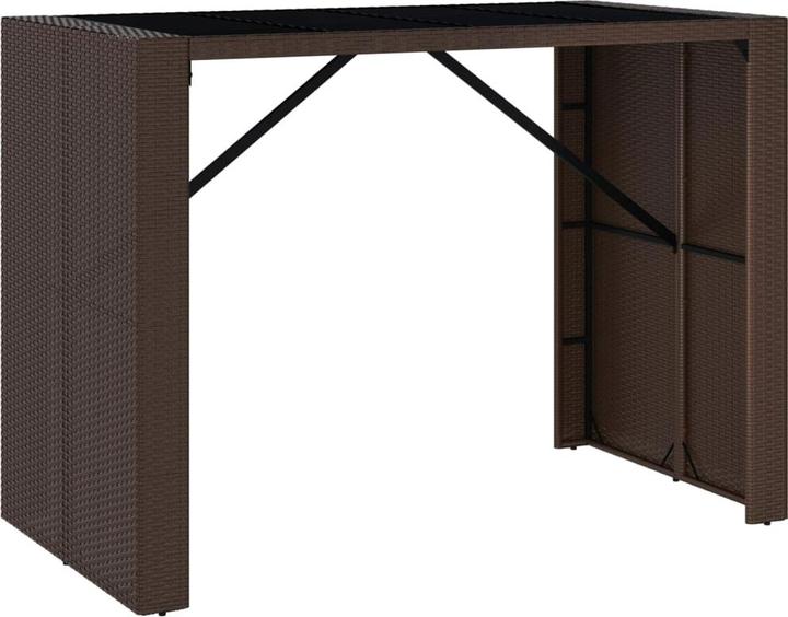 Produktbild vidaXL Bartisch mit Glasplatte (145 x 80 x 110 cm)